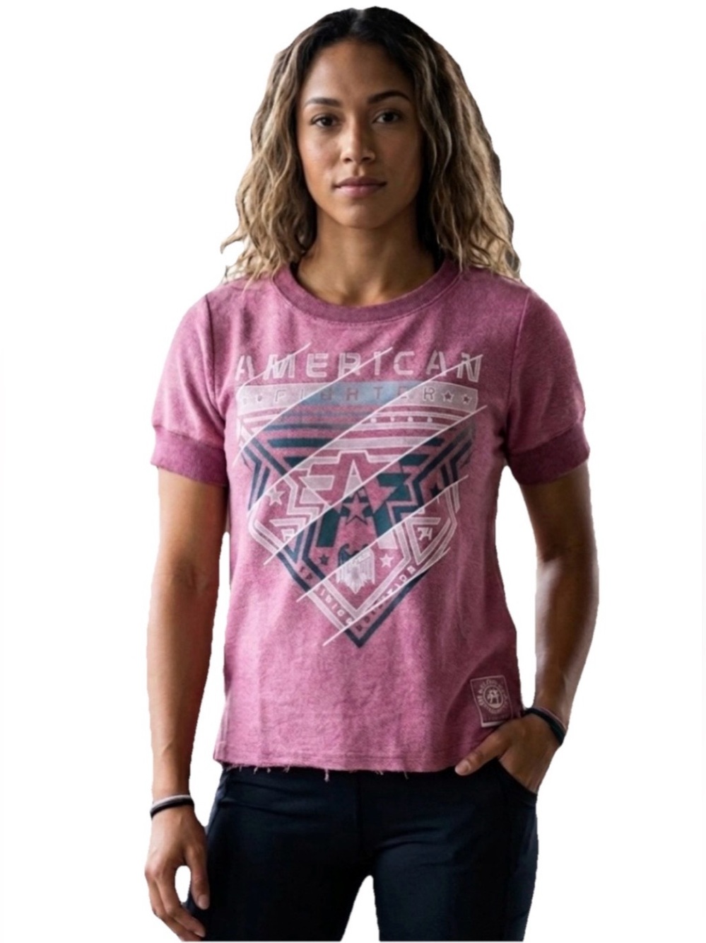 American Fighter x Affliction Gladbrook Women’s T-Shirt Purple Size Medium